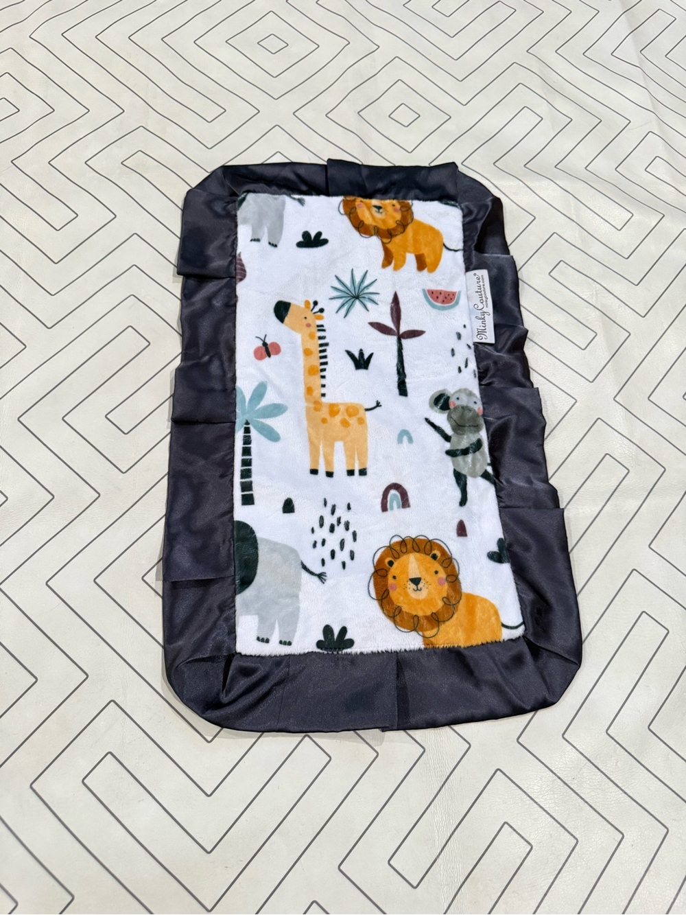 Minky Couture Plush Safari Animal Security Blanket